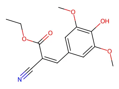 Ethyl 2-cyano-3-(4-hydroxy-3,5-dimethoxyphenyl)-2-propenoate structure