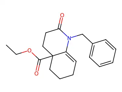 ethyl 1-benzyl-2-oxo-1,3,4,5,6,7-hexahydro-4a(2H)-quinolinecarboxylate structure