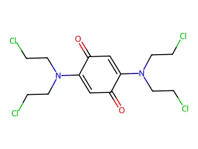 1,4-Benzoquinone-2,5-dimustard structure