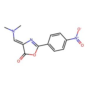 (4Z)-4-[(dimethylamino)methylidene]-2-(4-nitrophenyl)-1,3-oxazol-5(4H)-one structure