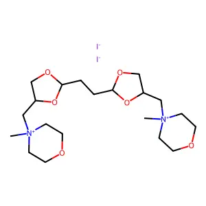 Morpholinium, 4,4'-(ethylenebis(1,3-dioxolane-2,4-diylmethylene)) structure