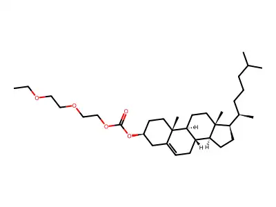 Cholest-5-en-3-ol (3beta)-, 3-(2-(2-ethoxyethoxy)ethyl carbonate) structure