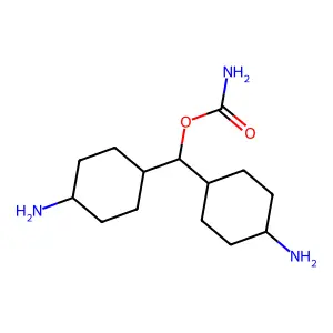 Cyclohexanemethanol, 4-amino-alpha-(4-aminocyclohexyl)-, 1-carbamate structure