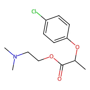 Propionic acid, 2-(p-chlorophenoxy)-, 2-(dimethylamino)ethyl ester structure