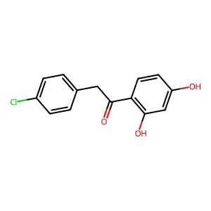 2-(4-Chlorophenyl)-1-(2,4-dihydroxyphenyl)ethanone structure
