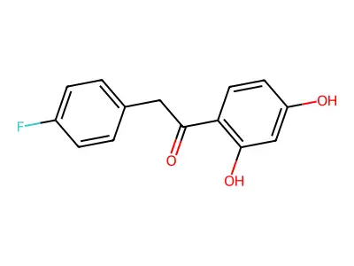 1-(2,4-Dihydroxyphenyl)-2-(4-fluorophenyl)ethanone structure