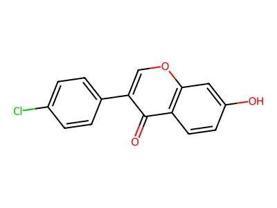 3-(4-chlorophenyl)-7-hydroxy-4H-chromen-4-one structure