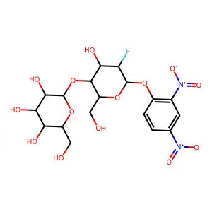 2',4'-Dinitrophenyl-2-deoxy-2-fluorocellobioside structure