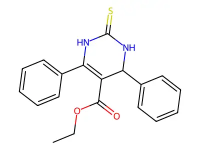 Ethyl 1,2,3,4-tetrahydro-4,6-diphenyl-2-thioxo-5-pyrimidinecarboxylate structure