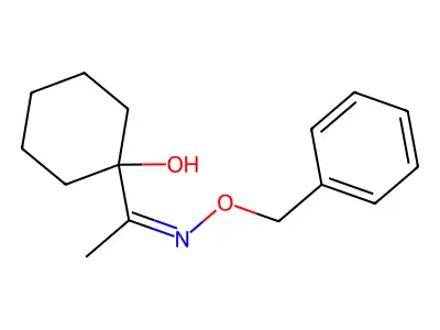 1-(C-methyl-N-phenylmethoxycarbonimidoyl)cyclohexan-1-ol structure