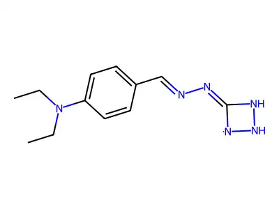 Diethyl-{4-[(1H-tetrazol-5-yl)-hydrazonomethyl]-phenyl}-amine structure