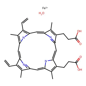 Ferriheme hydroxide structure