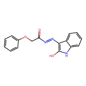 3-(Phenoxyacetylhydrazono)-2-indolinone structure