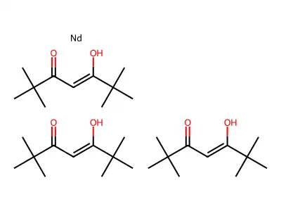 Neodymium;tris(2,2,6,6-tetramethylheptane-3,5-dione) structure