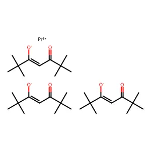 Tris(2,2,6,6-tetramethylheptane-3,5-dionato-O,O')praseodymium structure