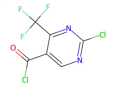 2-Chloro-4-(trifluoromethyl)pyrimidine-5-carbonyl chloride structure