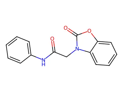 2-(2-oxobenzo[d]oxazol-3(2H)-yl)-N-phenylacetamide structure