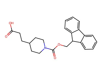 3-(1-(((9H-Fluoren-9-yl)methoxy)carbonyl)piperidin-4-yl)propanoic acid structure