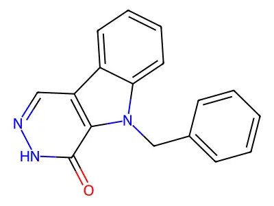 5-benzyl-3,5-dihydro-4H-pyridazino[4,5-b]indol-4-one structure