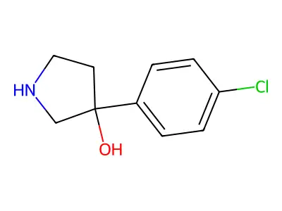 3-(4-Chlorophenyl)pyrrolidin-3-ol--hydrogen chloride (1/1) structure