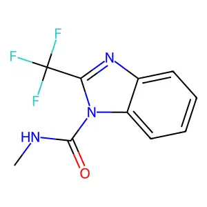 2-Trifluoromethyl-benzoimidazole-1-carboxylic acid methylamide structure