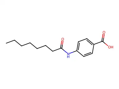 4-(Octanoylamino)benzoic acid structure