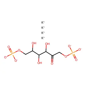 D-Fructose, 1,6-bis(dihydrogen phosphate), potassium salt (1:4) structure