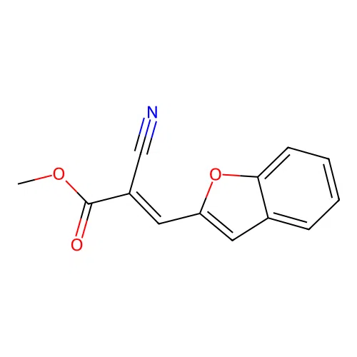 Methyl (2E)-3-(1-benzofuran-2-YL)-2-cyanoprop-2-enoate structure