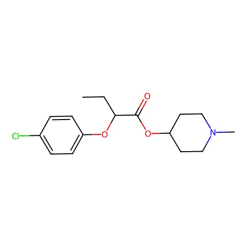 1-Methylpiperidin-4-yl 2-(4-chlorophenoxy)butanoate structure