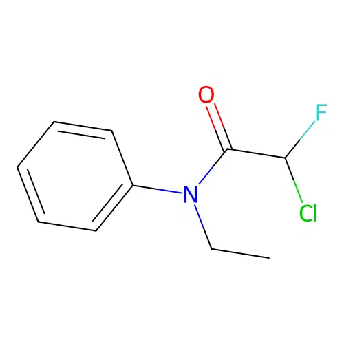 2-chloro-N-ethyl-2-fluoro-N-phenylacetamide structure