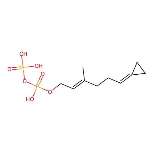 6-Cyclopropylidene-3-methyl-2-hexen-1-yl pyrophosphate structure