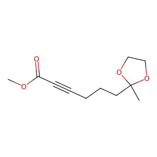 Methyl 6-(2-methyl-1,3-dioxolan-2-yl)hex-2-ynoate structure