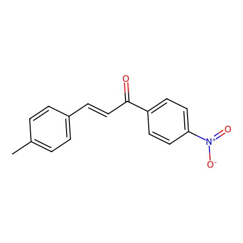 (2E)-3-(4-methylphenyl)-1-(4-nitrophenyl)prop-2-en-1-one structure