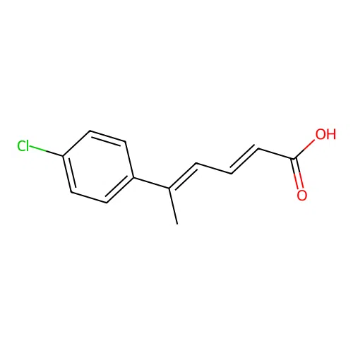 2,4-Hexadienoic acid, 5-(4-chlorophenyl)-, (E,E)- structure