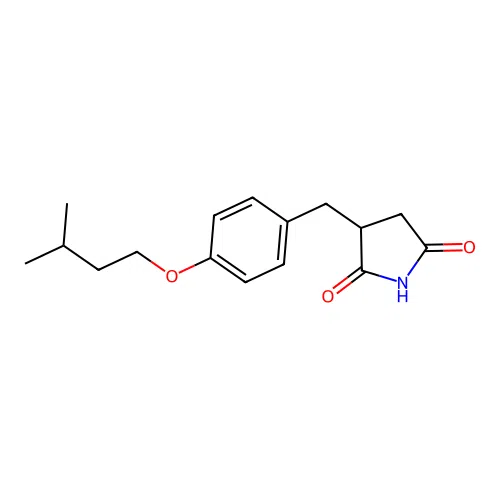 3-{[4-(3-Methylbutoxy)phenyl]methyl}azolidine-2,5-dione structure