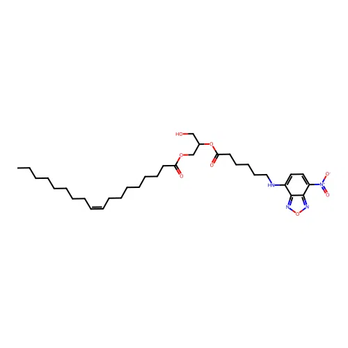 1-oleoyl-2-hexanoyl-NBD-glycerol structure