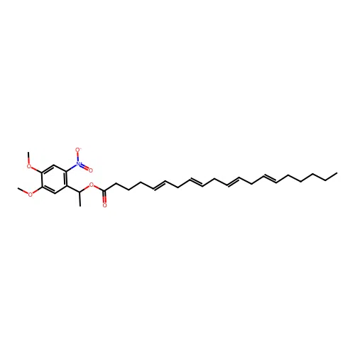 1-(4,5-Dimethoxy-2-nitrophenyl)ethyl icosa-5,8,11,14-tetraenoate structure