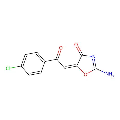 4(5H)-Oxazolone, 2-amino-5-(2-(4-chlorophenyl)-2-oxoethylidene)- structure