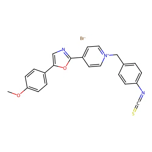 N-(4-Isothiocyanatobenzyl)-4-[5-(4-methoxyphenyl)-2-oxazolyl]pyridinium bromide structure