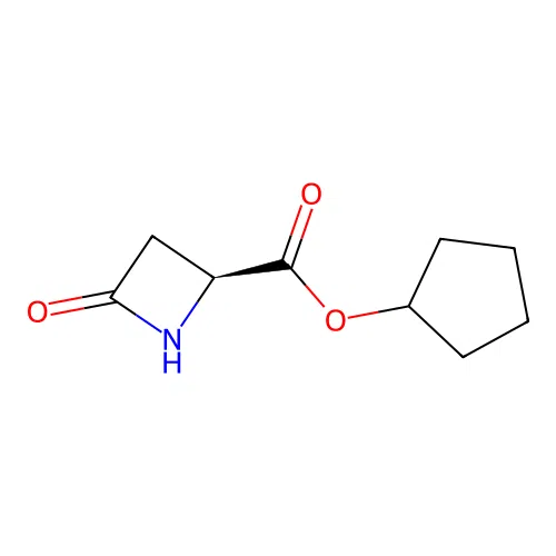 cyclopentyl (2S)-4-oxoazetidine-2-carboxylate structure
