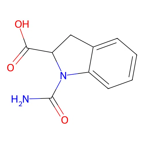 1-Carbamoyl-2,3-dihydro-1H-indole-2-carboxylic acid structure
