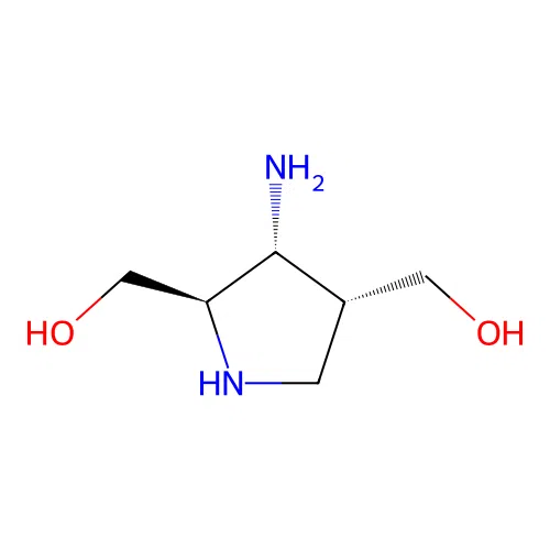 [(3R,4R,5R)-4-Amino-5-(hydroxymethyl)pyrrolidin-3-YL]methanol structure