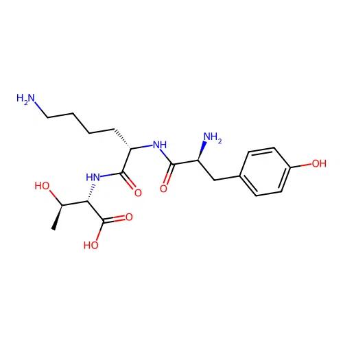 H-Tyr-lys-thr-OH structure