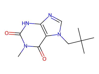 1H-Purine-2,6-dione, 3,7-dihydro-7-(2,2-dimethylpropyl)-1-methyl- structure