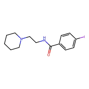 4-Iodo-N-piperidinoethylbenzamide structure