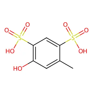 4-Hydroxy-6-methyl-1,3-benzenedisulfonic acid structure