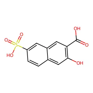 2-Naphthalenecarboxylic acid, 3-hydroxy-7-sulfo- structure