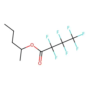 Heptafluorobutyric acid, 2-pentyl ester structure