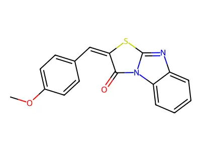 Thiazolo(3,2-a)benzimidazol-3(2H)-one, 2-((4-methoxyphenyl)methylene)- structure