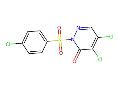 3(2H)-Pyridazinone, 4,5-dichloro-2-((4-chlorophenyl)sulfonyl)- structure
